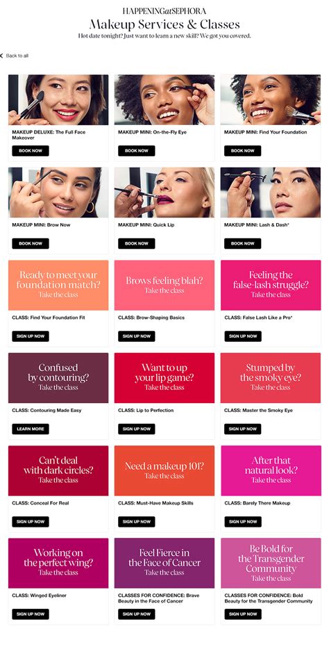 sephora appointment online.